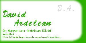 david ardelean business card