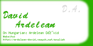 david ardelean business card